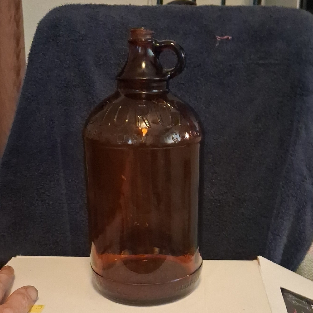 Vintage Clorox Bottle With Original Cap/Lid Brown Amber Glass 32 Oz Early 1950's